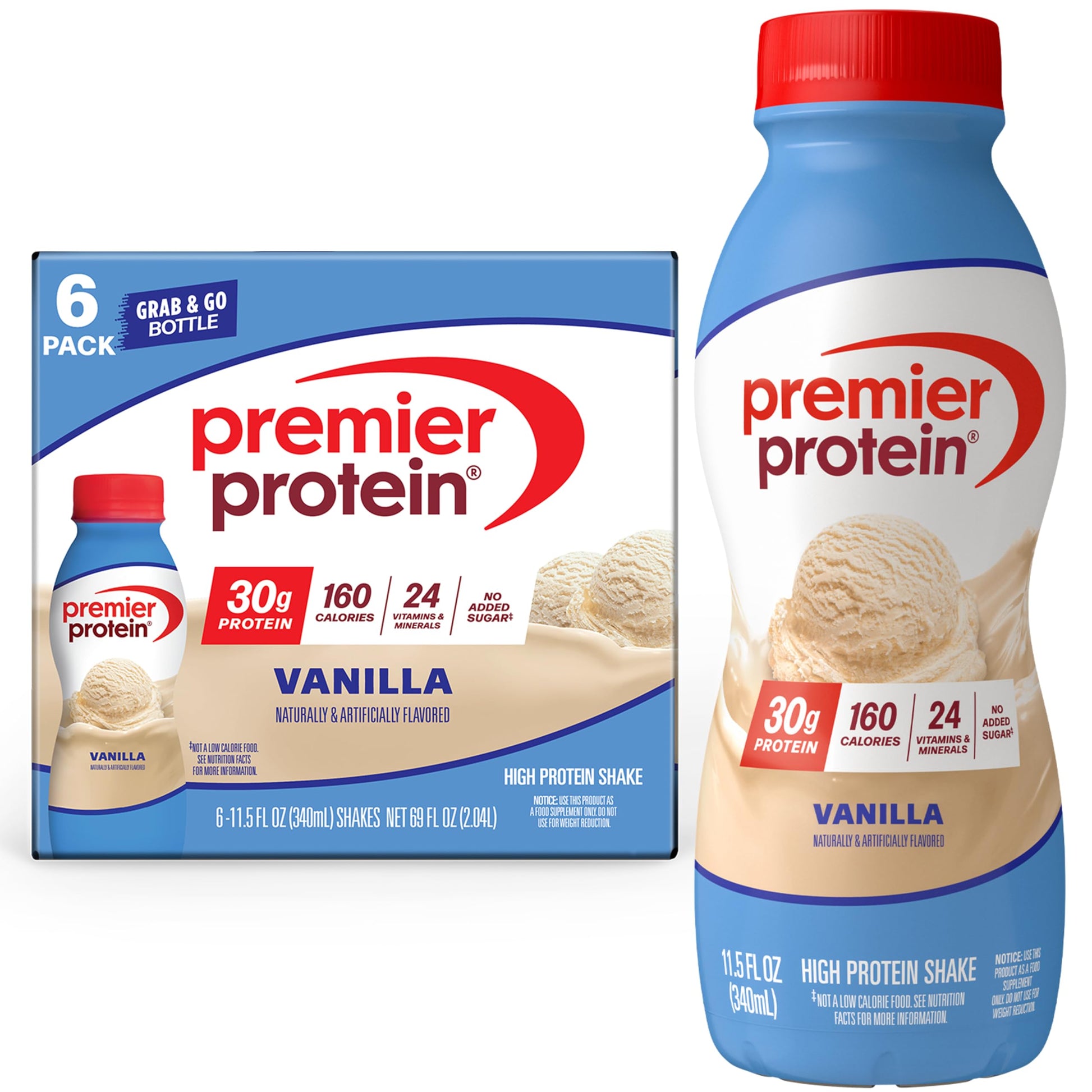 Buy now Premier Protein Shake, Peaches & Cream, 30g Protein, No Added Sugar, 24 Vitamins & Minerals to Support Immune Health, 11.5 fl oz, 12 Pack (Packaging May Vary) at indiglob india