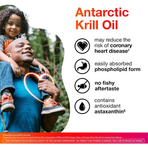 MegaRed - Omega-3 Krill Oil 350mg Softgels (130 Count in A Bottle), EPA & DHA Omega-3 Fatty Acids with No Fishy Aftertaste Unlike Fish Oil, Contains Antioxidant Astaxanthin