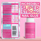 Super Strong Nail Glue for Press On Nails, Nail Tips & Acrylic Fake Nails (8ml) NYK1 NailBond Brush On Glue for Press Ons, Tips & Acrylics - Long Lasting, Maximum Strength, Mess-Free Application
