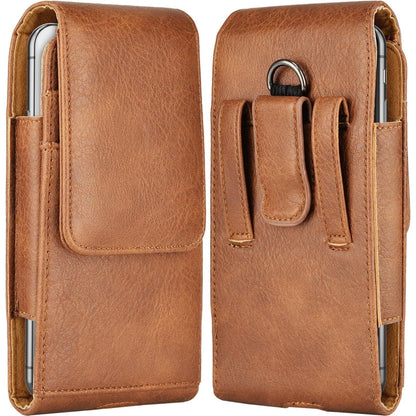 Takfox Phone Holster for Samsung Galaxy S25 Ultra S24 Plus S23 S22 S21 S20 FE 5G S10 A17 A16 A15 A14 A13 A35 A26 A36 A56 A51 A71 5G, Note 20 J7 J3 Leather Cell Phone Pouch Belt Clip Holder Case,Brown