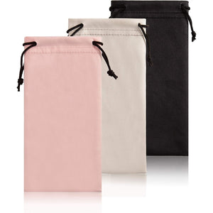 TRIUMPH VISION Soft Eyeglass Pouch 3 Pack - Pouch for glasses Microfiber Screen Cleaning Bag