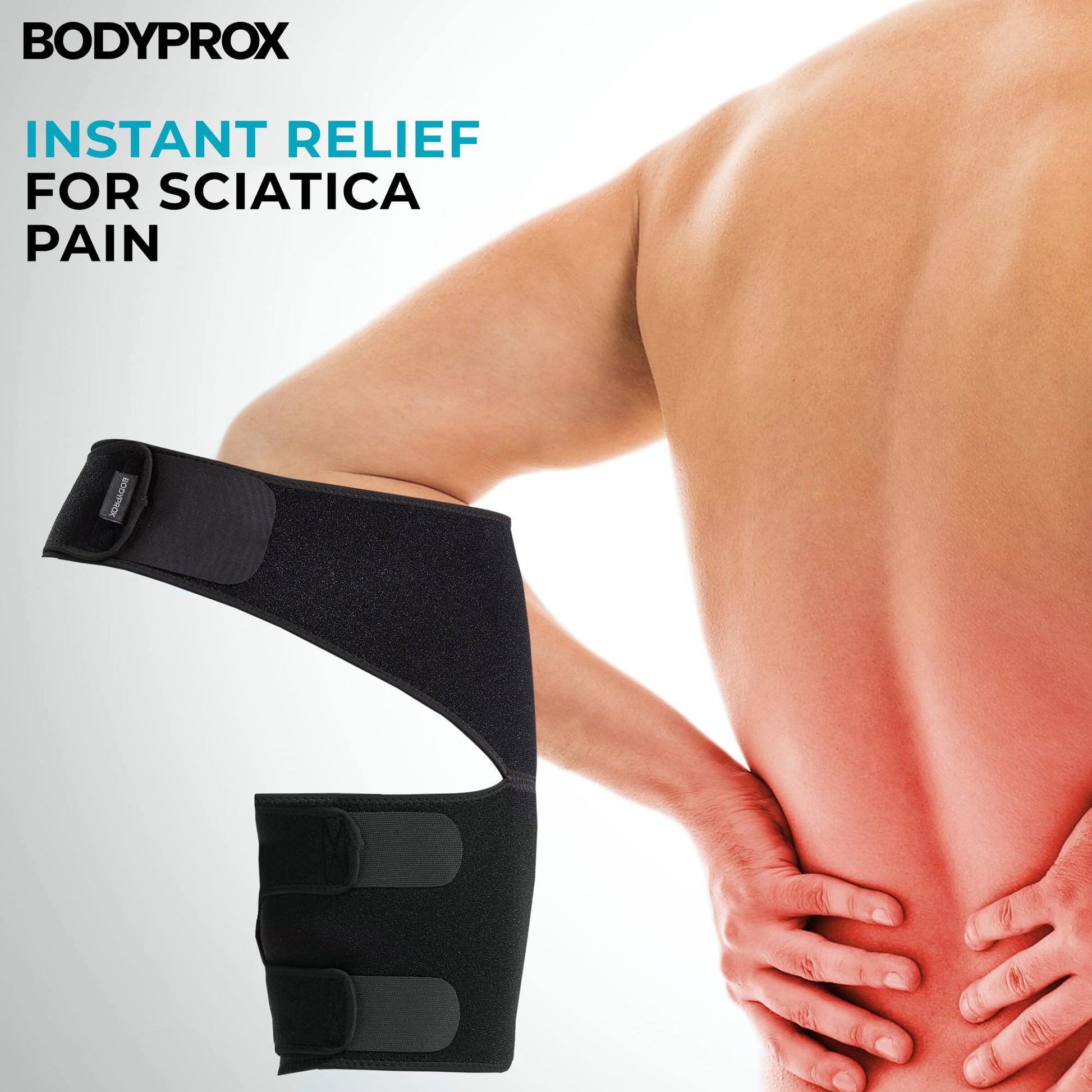 Buy now Bodyprox Groin Wrap, Adjustable Support for Hip, Groin, Hamstring, Thigh, and Sciatic Nerve Pain Relief at indiglob india