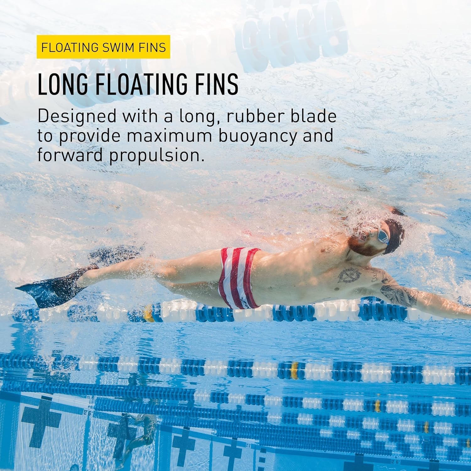 Buy now FINIS Long Floating Swim Fins - Training Fins for All Ages - Improves Kick Technique & Body Position at indiglob india