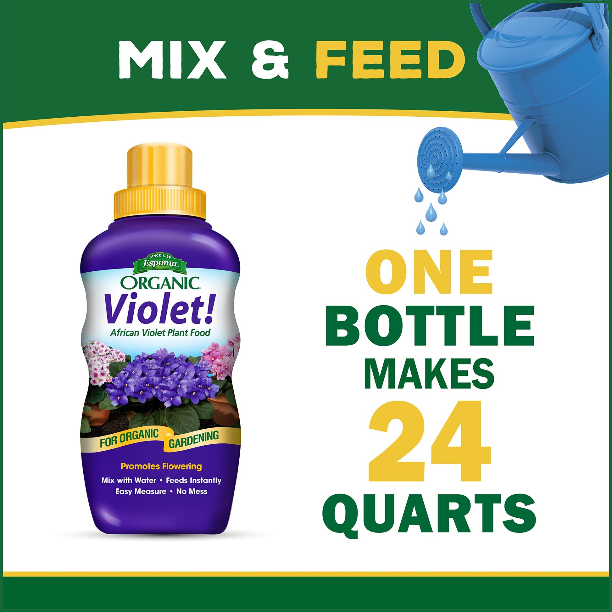 Buy now Espoma Organic Violet! 8-Ounce Concentrated Plant Food – Plant Fertilizer and Bloom Booster for All Violets and Indoor Flowering Plants. Promotes Vigorous Growth and Blooming. at indiglob india