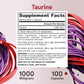 Jarrow Formulas Taurine 1000 mg - 100 Capsules - Antioxidant Amino Acid - Brain Health & Function - Pharmaceutical Grade Taurine Capsules - 100 Servings