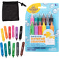 Bath Crayons Super Set - Set of 12 Draw in the Tub Colors with Bathtub Storage Mesh Bag -Non-Toxic, Safe for Children, Won't Disintegrate in Water -Art Project for Kids and Toddlers