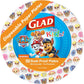 Glad for Kids Paw Patrol Emoji Paper Plates, 20 Count, 8.5 Inches | Paw Patrol Plates for Kids | Heavy Duty Disposable Soak Proof Microwavable Paper Plates for All Occasions