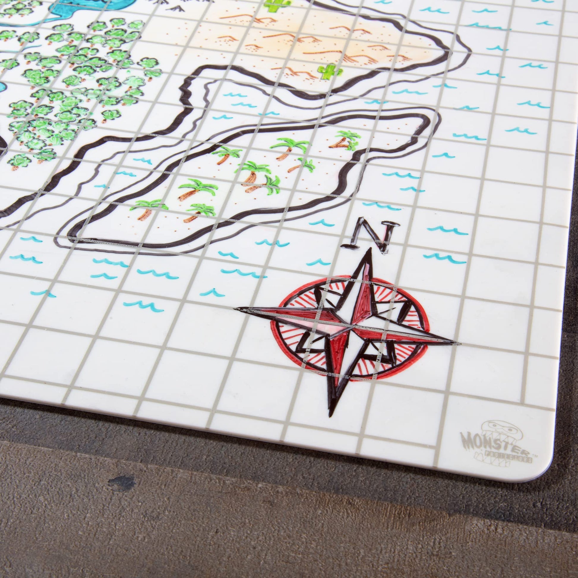 Buy now Double-Sided Role Playing RPG Game Mat- Reversible Silicone Battle Matte Grid w Hexes and Squares- XL 20"x20"-Foldable, Rollable, Wet Eraseable - Made for D&D Dungeons Dragons, Pathfinder and More at indiglob india