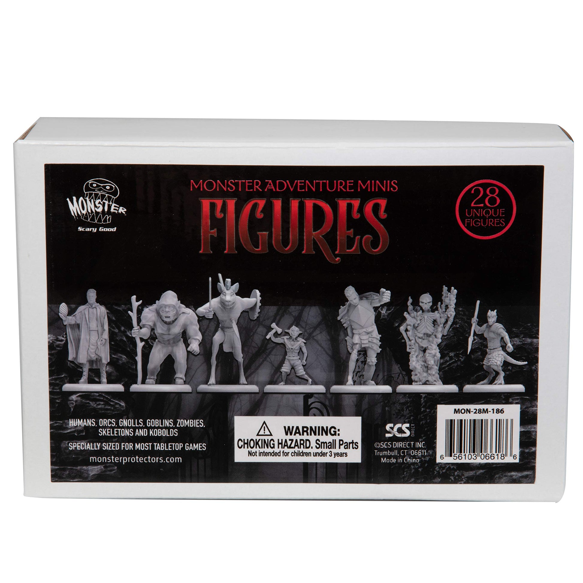 Buy now 28 Paintable Fantasy Mini Figures- All Unique Designs- 1" Hex-Sized Compatible w DND Dungeons Dragons, Pathfinder, RPG Tabletop Games- Features Goblins, Orcs, Gnolls, Skeletons & More at indiglob india