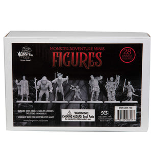 Buy now 28 Paintable Fantasy Mini Figures- All Unique Designs- 1" Hex-Sized Compatible w DND Dungeons Dragons, Pathfinder, RPG Tabletop Games- Features Goblins, Orcs, Gnolls, Skeletons & More at indiglob india