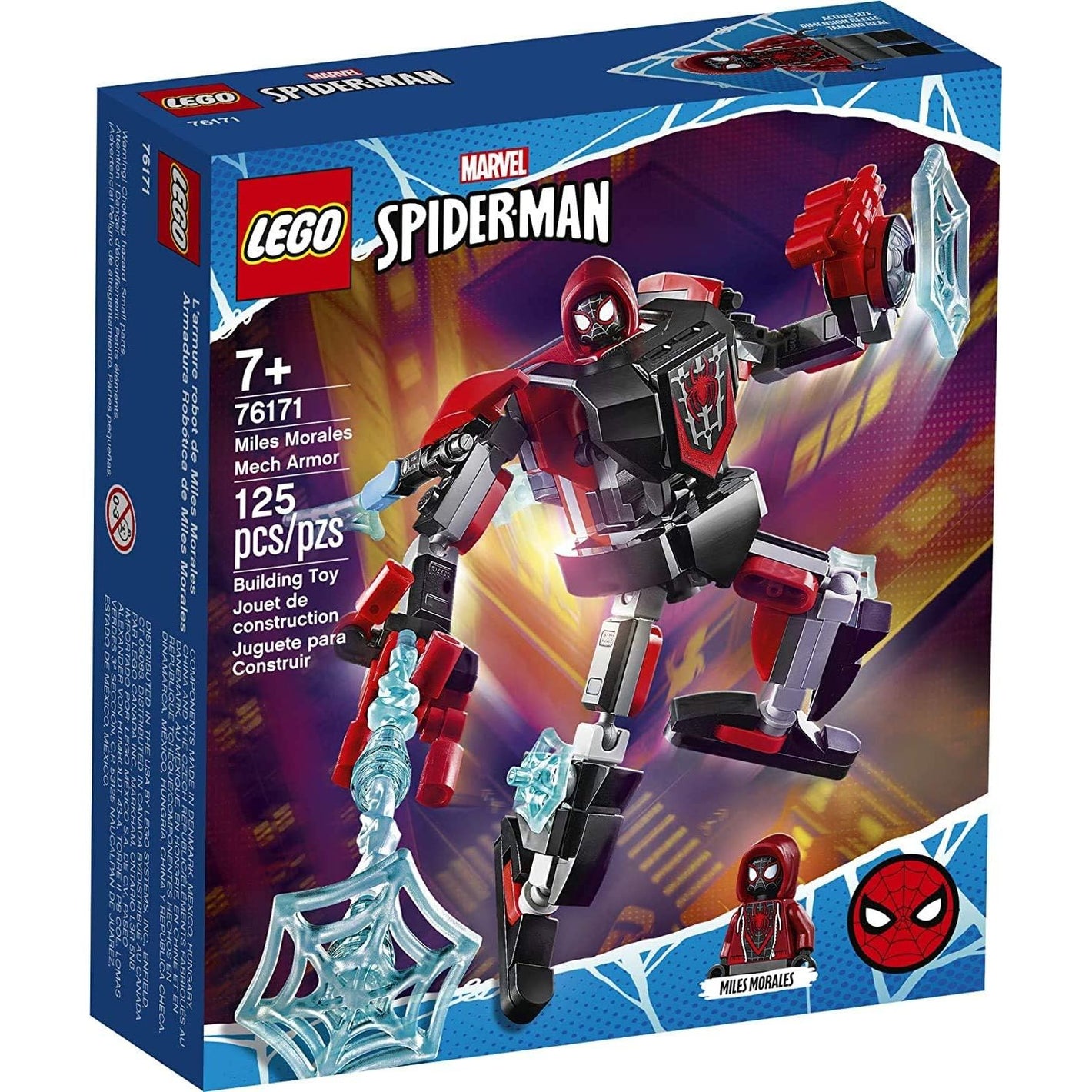 LEGO Marvel Spider-Man Miles Morales Mech Armor 76171 Collectible Construction Toy, New 2021 (125 Pieces)