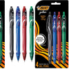 BIC Gelocity Quick Dry Blue Gel Pens, Medium Point (0.7mm), 12-Count Pack, Retractable Gel Pens With Comfortable Full Grip - Black, Blue, Red, Green