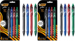 Buy now BIC Gelocity Quick Dry Blue Gel Pens, Medium Point (0.7mm), 12-Count Pack, Retractable Gel Pens With Comfortable Full Grip 4 Count (Pack of 2) Black, Blue, Red, Green at indiglob india