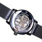 FORSINING Men's Skeleton Watch Steampunk Watch Black Mechanical Watch for Men Minimalist Retro Design Mechanical Skeleton Wrist Watch Transparent