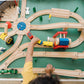 Buy now Melissa & Doug Wooden Railway Set, 130 Pieces at indiglob india