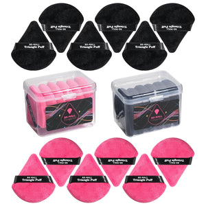 BS-MALL Triangle Powder Puff Face Cosmetic Powder Puff Washable Reusable Bake Loose Powder Cosmetic Foundation Sponge Mineral Powder Pack of 14
