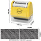 Buy now Miseyo Wide Identity Theft Protection Roller Stamp Set - Yellow (3 Refill Ink Included) at indiglob india