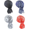 Cooling Helmet Liners - Do Rag Skull Caps for Men - Cooling Head Wraps, Hard Hat Liner - Motorcycle Pirate Bandana - 1 Black / 1 Red / 1 Navy / 1 White