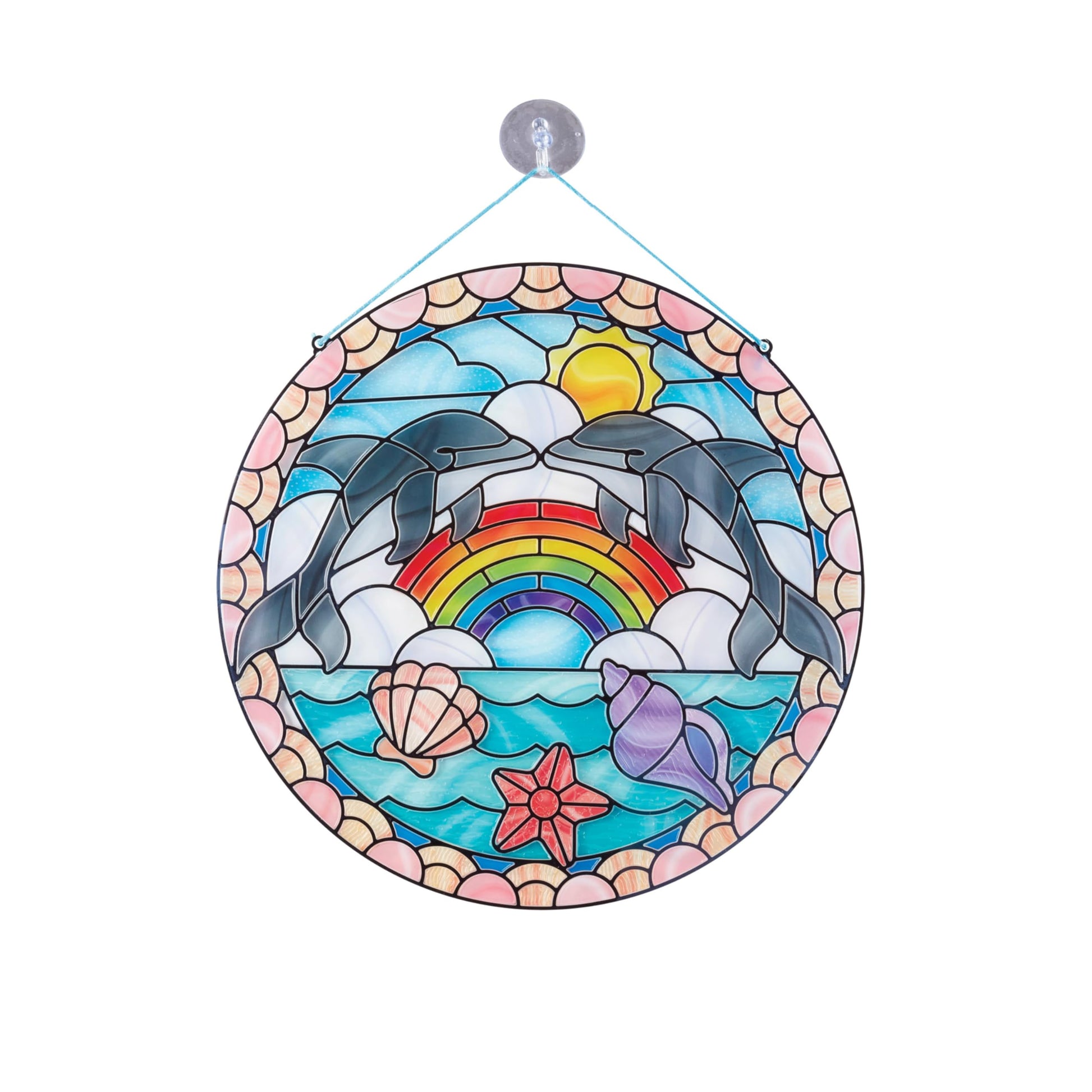 Buy now Melissa & Doug Stained Glass Made Easy Craft Kit: Dolphins - 180+ Stickers at indiglob india