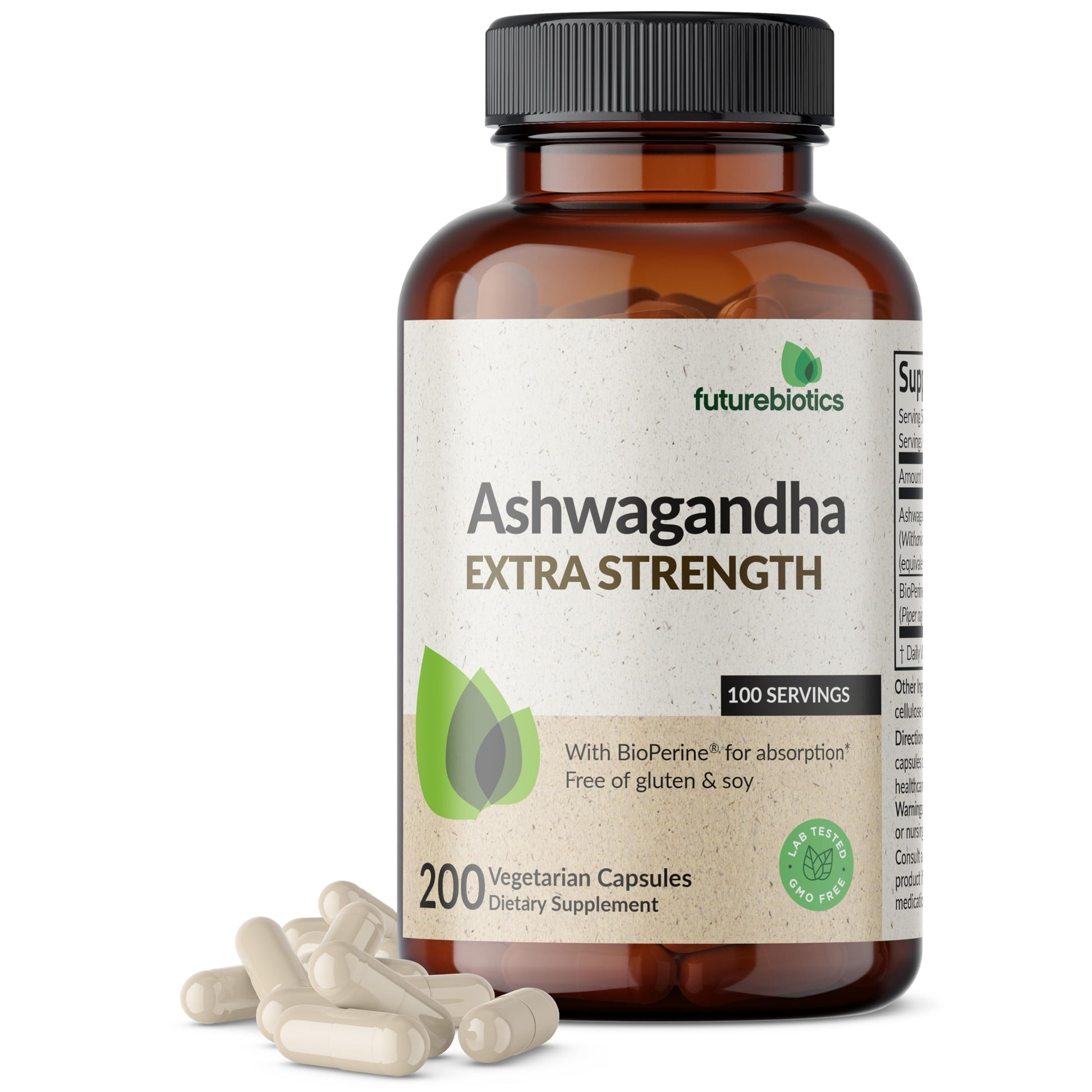 Buy now Futurebiotics Ashwagandha Extra Strength Stress & Mood Support with BioPerine - Non GMO Formula, 120 Vegetarian Capsules at indiglob india