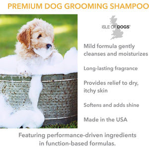 Isle of Dogs - Everyday Natural Luxury Silky Oatmeal Shampoo - Jasmine + Vanilla - Sulfate & Paraben Free Formula - Dog Shampoo With Oatmeal & Jojoba Oil For A Silky Coat - 16 Oz, (821-16)