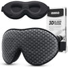 INNELO 3D Contoured Sleep Mask for Side Sleepers, 100% Light Blocking Sleeping Mask for Men & Women, Soft, No Pressure on Eyes, Airplane Blindfold for Travel, Night Eye Cover for Nap, Yoga, Grey - Gray