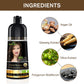 Herbishh Hair Color Shampoo - Magic Dye for Gray Hair, Lasting Color in Minutes - 500 Ml, 3-In-1, Ammonia-Free (Dark Brown)