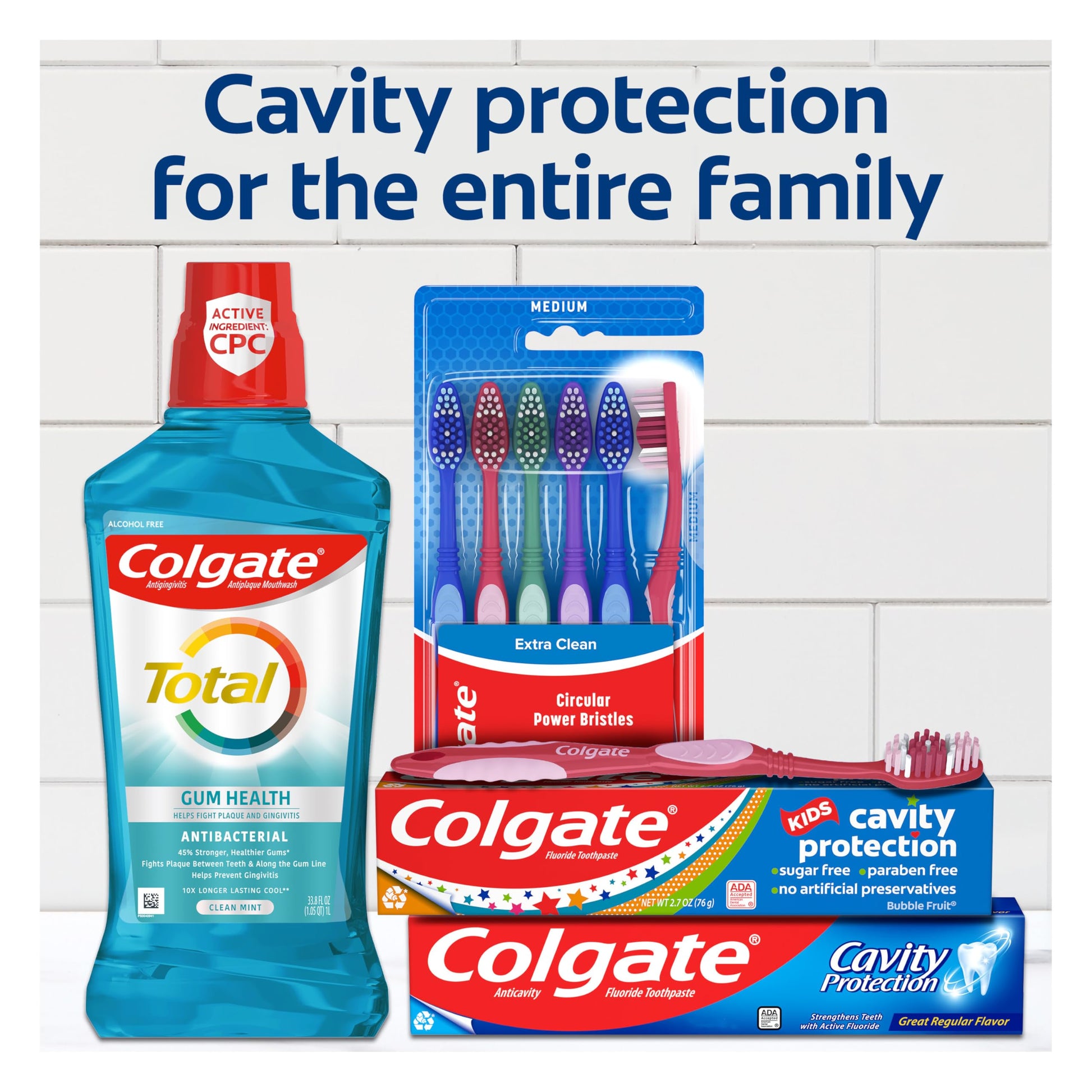 Buy now Colgate Cavity Protection Toothpaste with Fluoride, Minty Great Regular Flavor, Anti Cavity Toothpaste, 6 Pack, 6 Oz Tubes at indiglob india