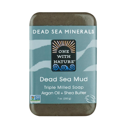 One With Nature Dead Sea Mud Dead Sea Minerals Soap, 7 Ounce Bar