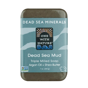 One With Nature Dead Sea Mud Dead Sea Minerals Soap, 7 Ounce Bar