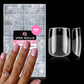 Buy now UNA GELLA Almond Gel Nail Tips, 504PCS Pre Etched Clear Fake Nails Tips Medium Almond Shape - 12 Sizes Full Cover Soft Acrylic Press On Nail Extensions No C Curve Gift for Diy at Home XS Straight at indiglob india
