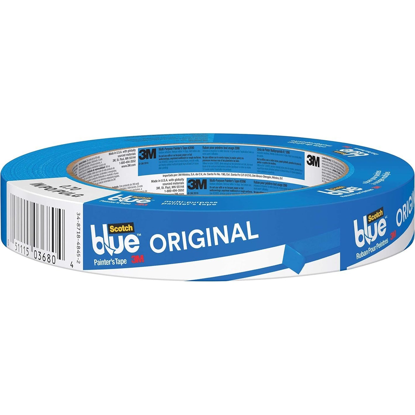 Buy now 3M Scotch-Blue 2090 Safe-Release Crepe Paper Multi-Surfaces Painters Masking Tape, 27 lbs/in Tensile Strength, 60 yds Length x 3/4" Width, Blue at indiglob india