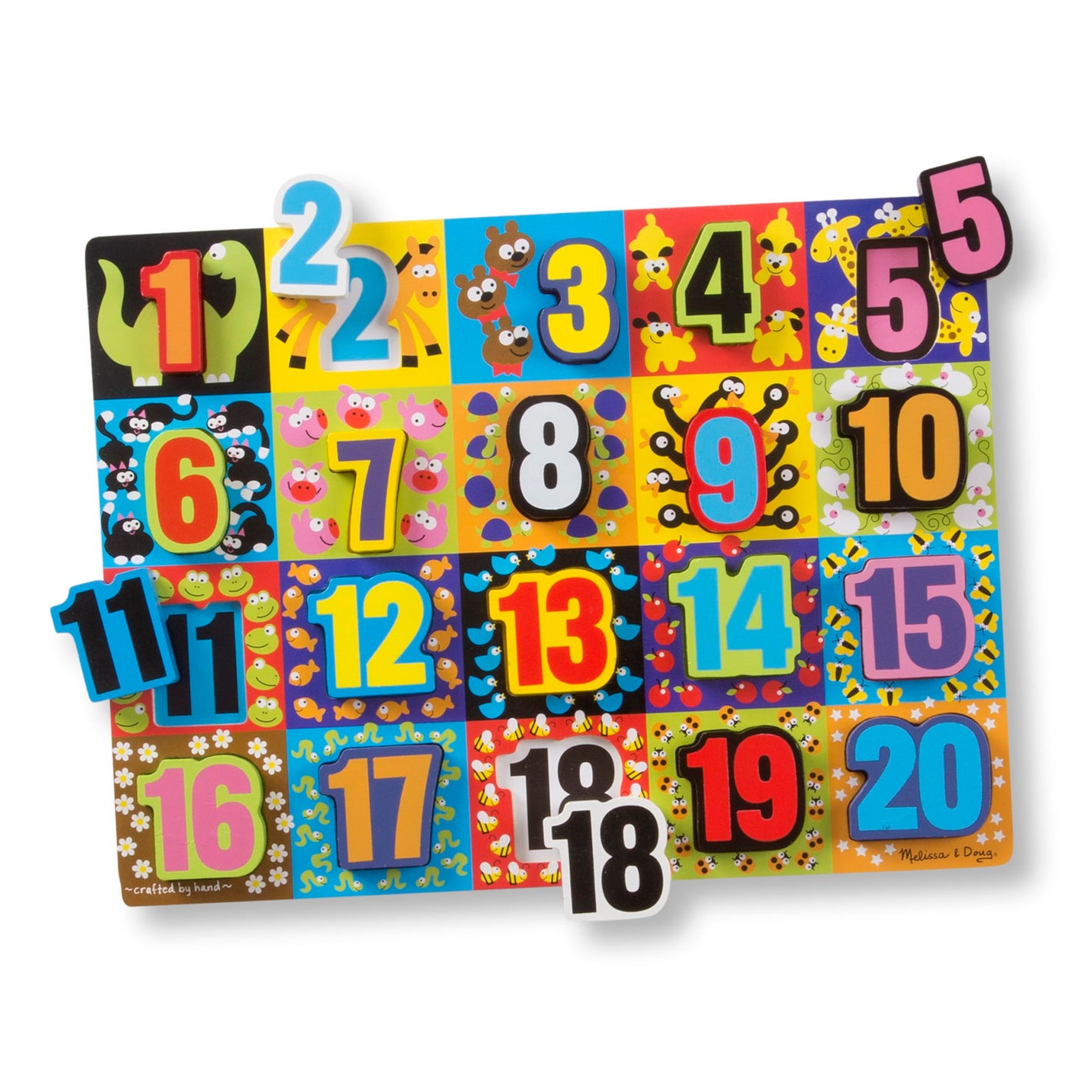 Buy now Melissa & Doug Jumbo Numbers Wooden Chunky Puzzle (20 pcs) at indiglob india