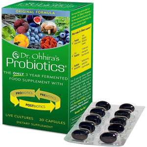 Dr. Ohhira’s Probiotics Original Formula with 3 Year Fermented Prebiotics, Live Active Probiotics and The only Product with Postbiotic Metabolites, 30 Capsules