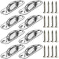 4 Pcs 3.1 Inch 304 Stainless Steel Ceiling Hooks Pad Eyes Plate Marine Hardware Hooks with Screws