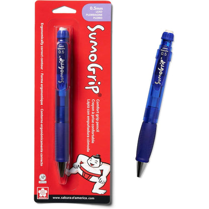 SAKURA SumoGrip Pencil with Comfort Grip - 0.7 mm Ergonomic Mechanical Pencil - Clear Gray