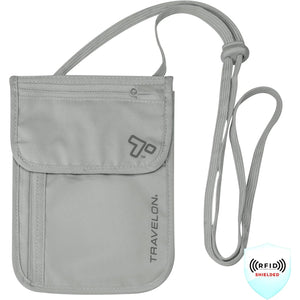 Buy now Travelon Rfid Blocking Undergarment Neck Pouch Travel Wallet, Gray, One Size at indiglob india