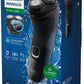 Buy now Philips Norelco Shaver 2400 Series, Wet and Dry Electric Shaver, Pop-up Trimmer, P-Cap, Deep Black, Model X3001/90 at indiglob india