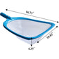 ATIE Pool Spa Leaf Skimmer Net with White Ultra Fine Mesh with 4" Deep Pocket Great for Removing Leaves & Debris in In-Ground Pool Spa and Above Ground Pool, Inflatable Pool, Hot Tub, and Fountain