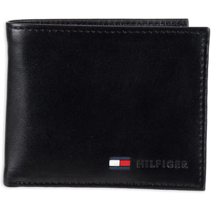 Tommy Hilfiger Men's Leather Slim Bifold Wallet with Coin Pocket