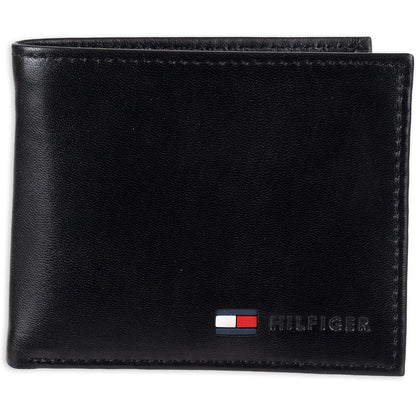 Tommy Hilfiger Men's Leather Slim Bifold Wallet with Coin Pocket