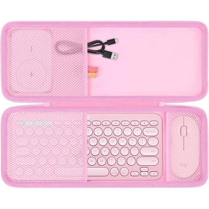 co2CREA Hard Case Compatible with Logitech Pebble 2 Combo K380 K380s Pebble Keys 2 + M350 Wireless Keyboard and Pebble Mouse Combo (Black)