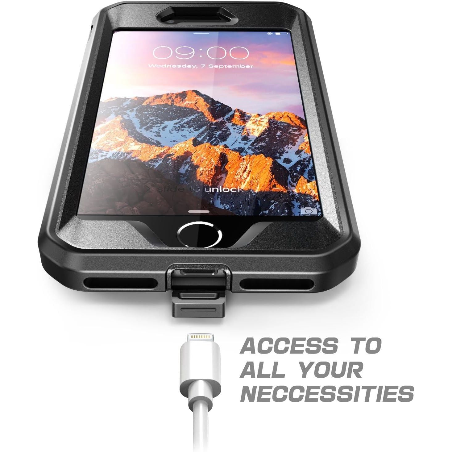 Buy now SUPCASE for iPhone 8 Plus Case with Belt-Clip (Unicorn Beetle Pro), [Built-in Screen Protector] [Military-Grade Drop Protection] Heavy Duty Rugged Phone Case for iPhone 8 Plus/iPhone 7 Plus, Black at indiglob india