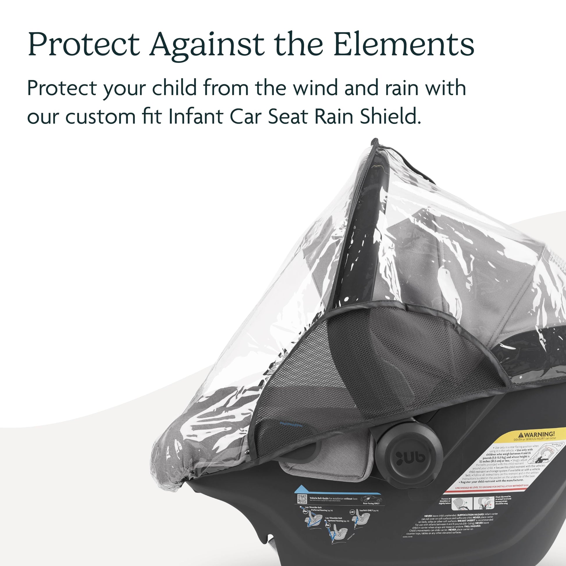 Buy now UPPAbaby Rain Shield for Mesa and Aria Infant Car Seat Carriers - Waterproof and Windproof Coverage - Ventilated Design - Quick Attachment at indiglob india