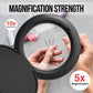 Magnifying Glass with Light and Stand-5X 10X Magnifying Lamp, Magnifying Glass for Reading, Desk Lamp with Magnifier for Close Work (Black)