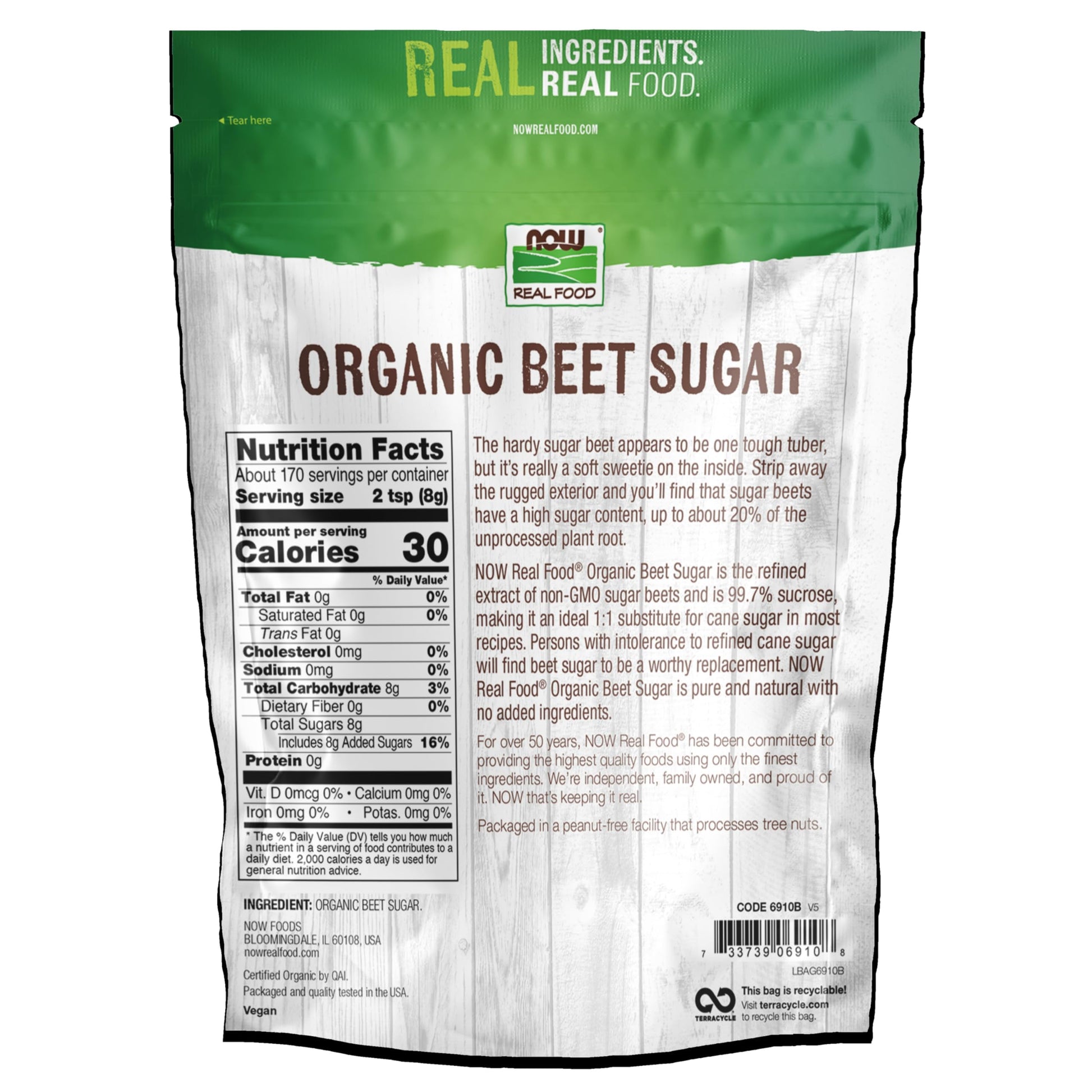 Buy now NOW Foods, Certified Organic Beet Sugar, Extracted from Organic Sugar Beets, Excellent Substitute for Cane Sugar, No Additivies or Fillers, Certified Non-GMO, 3-Pound (Packaging May Vary) at indiglob india