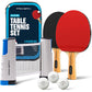 PRO SPIN All-in-One Ping Pong Set - Retractable Ping Pong Net for Any Table (72"), Ping Pong Paddles and Balls, Storage Case - Portable Table Tennis Family Games, Gifts for Boys & Girls