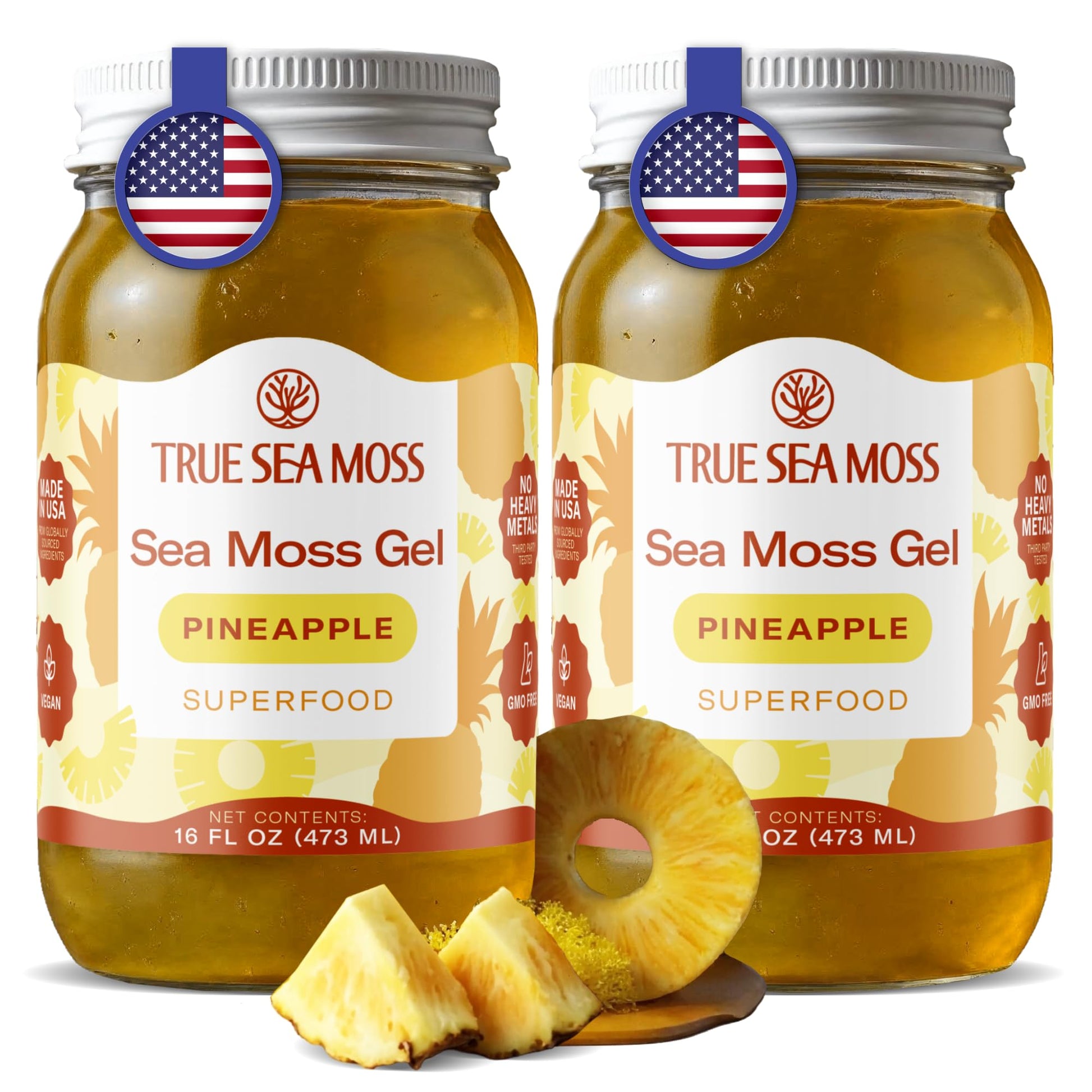 Buy now TrueSeaMoss Sea Moss Gel – Made in USA – Wildcrafted Seamoss, Fruits & Jarred Vegetables – Pineapple, Pack of 1 (Labels may Vary) at indiglob india