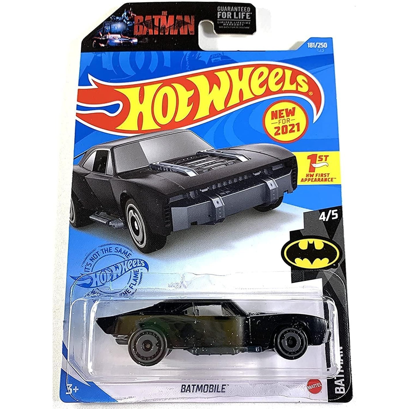Hot Wheels 2021, Batmobile Black, Batman 4/5, 181/250, HW First Appearance, New for 2021!