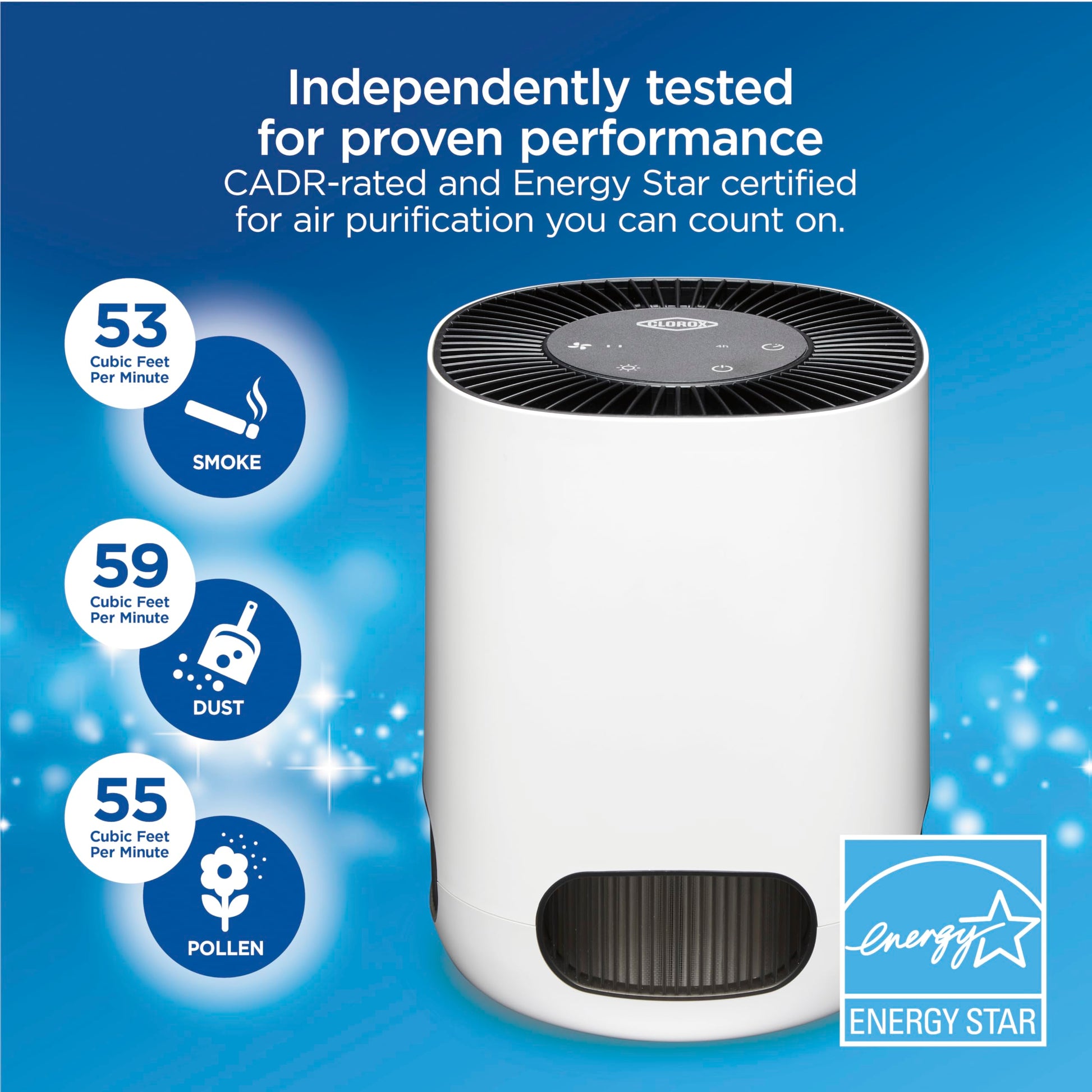 Buy now Clorox Air Purifiers for Bedroom Home, True HEPA Filter, Small Rooms Up to 200 Sq Ft, Removes 99.9% of Mold, Viruses, Wildfire Smoke, Allergens, Pet Allergies, Dust, AUTO Mode, Whisper Quiet at indiglob india